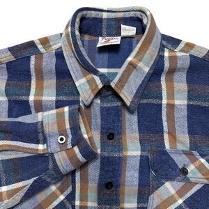 VTG‎ 90s Prentiss Outdoors Plaid Flannel Shirt Mens XL Heavy Cotton Made in USA